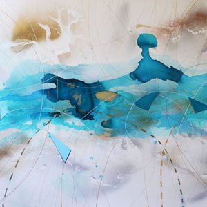 Margarita Garces, Aquarius, el Acuario, acrilico sobre tela, 250x130 cm, 4165000 galeria la sala