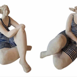 Maria-Eliana-Herrera,-Pareja-Banador-Vintage-ceramica-gres,-950000-galeria-la-sala