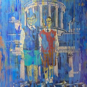 Sebastian-Valenzuela-El-bueno-y-el-malo-oleo-y-lapiz-sobre-madera-139-x-170-cm-4800000-galeria-la-sala