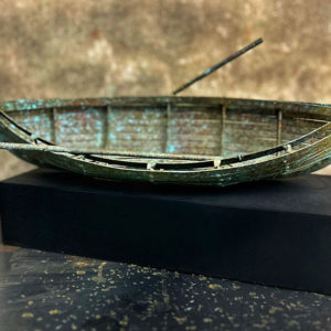Esteban-Rojas,-Remando,-acero-al-carbono-forjado-en-frio,-soldadura-y-patina,-19-x-50-x-25-cm,-630000-galeria-la-sala