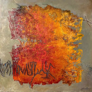 Constanza-Sierralta-Entramado-rojo-oleo-y-mixta-sobre-tela-100x100-cm-950000-galeria-de-arte-la-sala